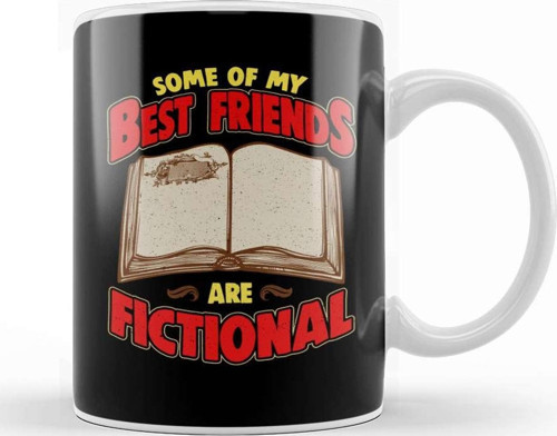 Bookworm Some Of My Best Friends Are Fictional Kupa Bardak Porselen