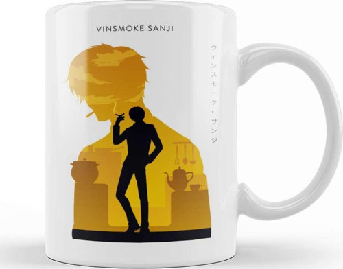 Vinsmoke Sanji One Piece İn Silhouette Kupa Bardak Porselen