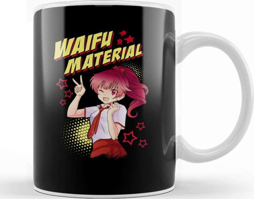 Cute Waifu Material Adorable Anime Girl Kawaii Kupa Bardak Porselen