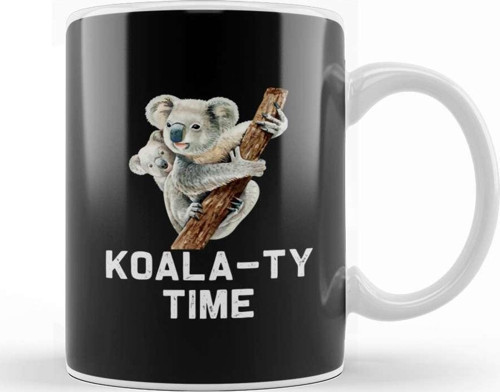 Koala Ty Time Cute And Funny Koala Pun Kupa Bardak Porselen