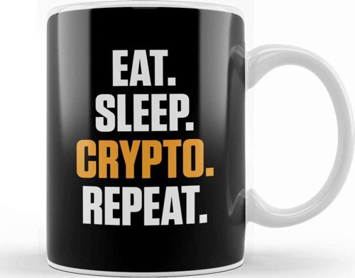 Eat Sleep Crypto Repeat Cryptocurrency Trading Kupa Bardak Porselen