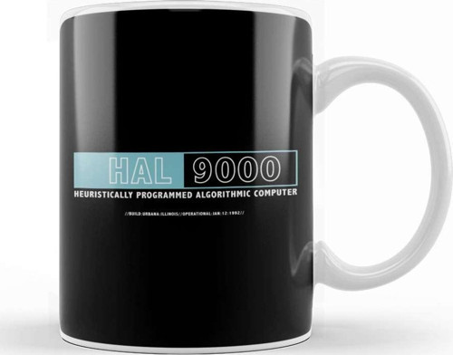2001 A Space Odyssey Hal Computer Logo Kupa Bardak Porselen