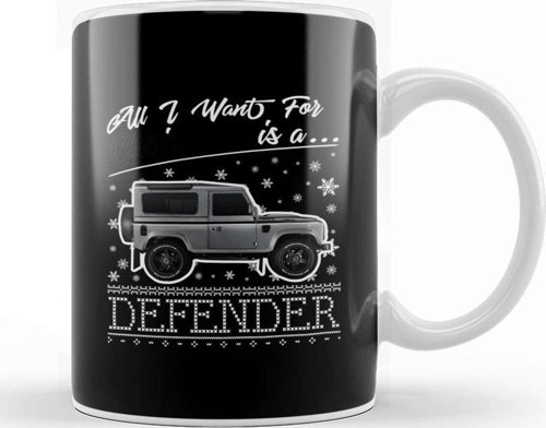 All I Want For Christmas Is A Defender Kupa Bardak Porselen