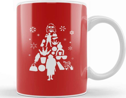 Big Lebowski Christmas Tree Silhouette Kupa Bardak Porselen