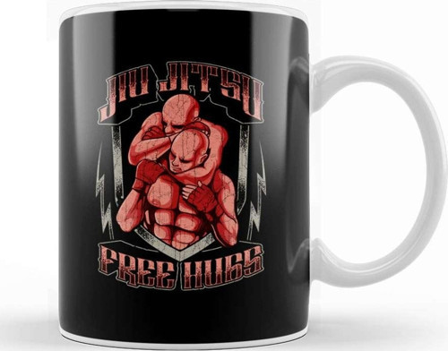 Jiu Jitsu Free Hugs Funny Bjj Pun Martial Arts Kupa Bardak Porselen