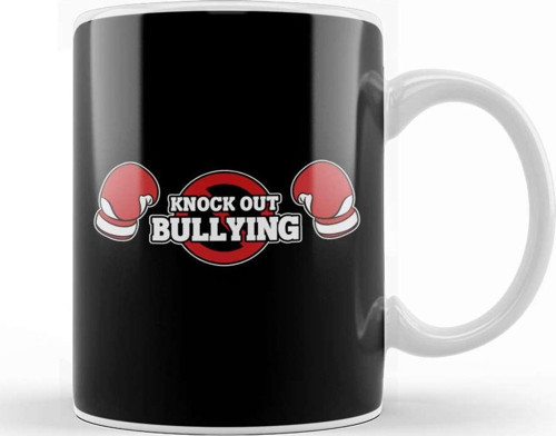 Knock Out Bullying Boxing Gloves Anti Bullying Kupa Bardak Porselen