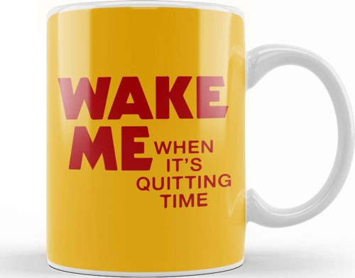 Moon Wake Me Up When Its Quitting Time Kupa Bardak Porselen