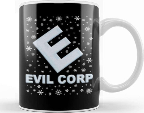 Mr Robot Evil Corp Christmas Snow Logo Kupa Bardak Porselen