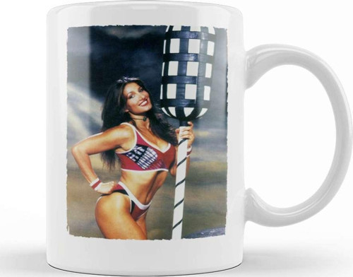Retro Gladiators Jet With Pugil Sticks Kupa Bardak Porselen
