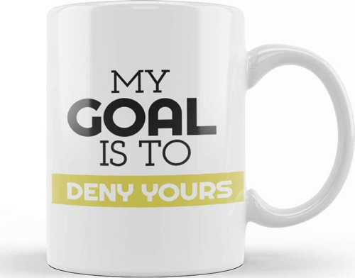 My Goal Is To Deny Yours Soccer Goalie Kupa Bardak Porselen