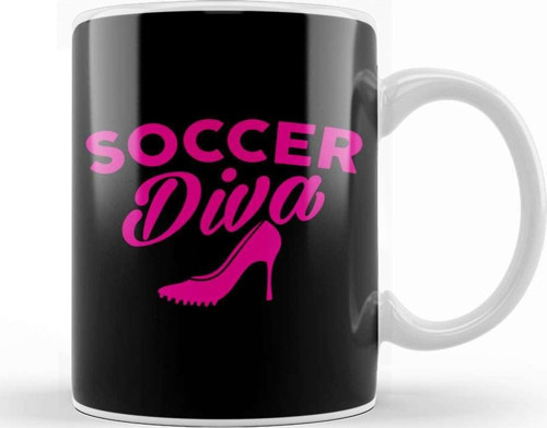 Soccer Diva Cute S Soccer Player Girls Kupa Bardak Porselen