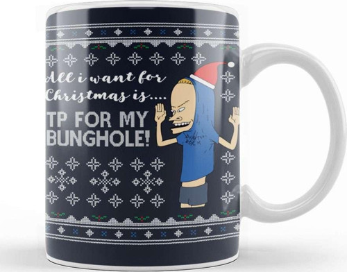 Beavis And Butthead Cornholio Tp Bunghole Wish Kupa Bardak Porselen