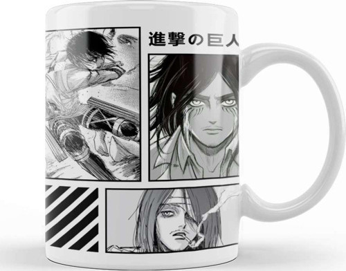 Mikasa And Eren Jaeger Attack On Titan Kupa Bardak Porselen