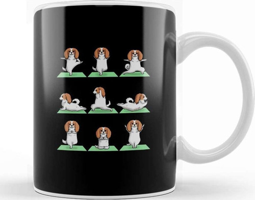 Cavalier King Charles Spaniel Dog Yoga Kupa Bardak Porselen