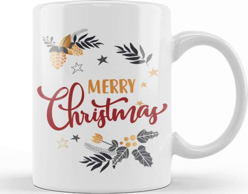 Yılbaşı Yeni Yıl Konseptli Merry Christmas 018 Kupa Bardak Porselen