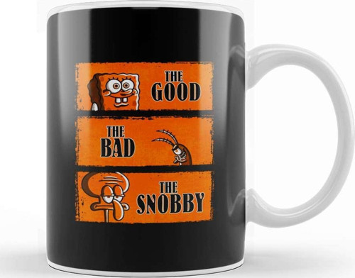 The Good The Bad & The Snobby Süngebob Kupa Bardak Porselen