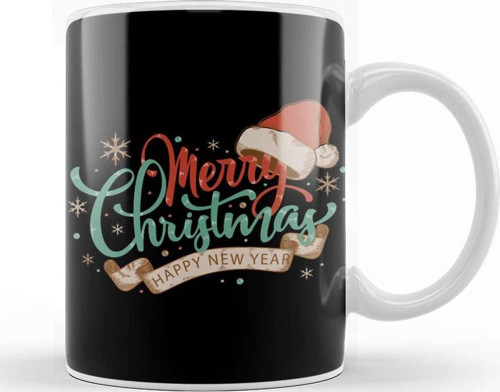 Yılbaşı Yeni Yıl Konseptli Merry Christmas 021 Kupa Bardak Porselen
