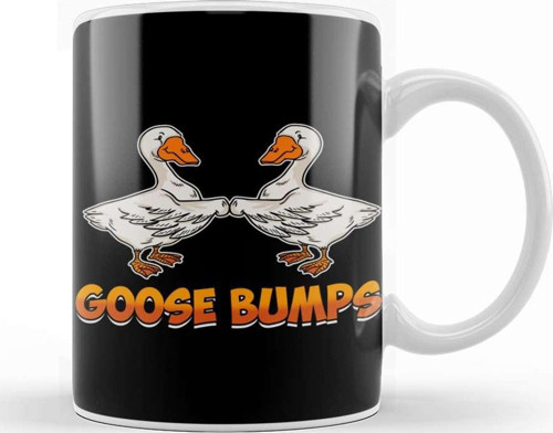 Cute & Funny Goose Bumps Goosebumps Animal Pun Kupa Bardak Porselen