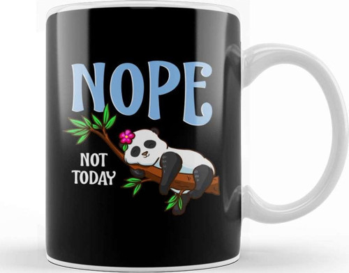 Cute & Funny Nope Not Today Lazy Napping Panda Kupa Bardak Porselen