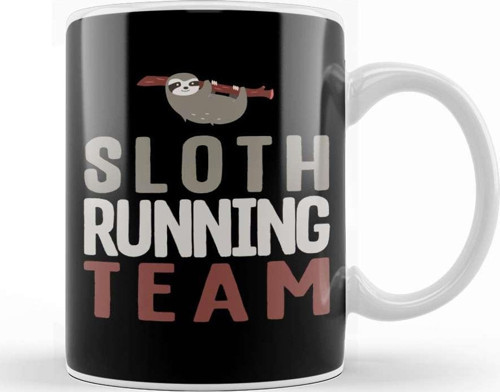 Cute Sloth Running Team Slothlike Runners Joke Kupa Bardak Porselen
