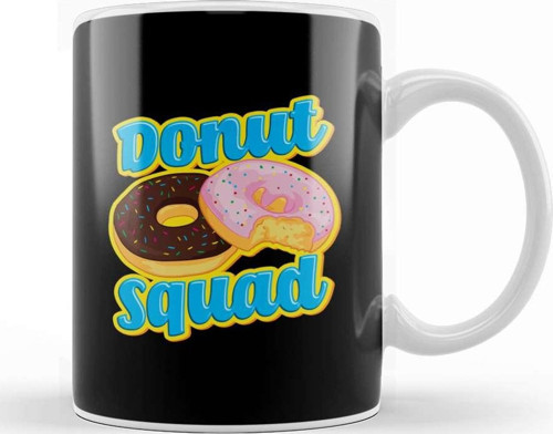 Funny Donut Squad Hilarious Donut Obsessed Pun Kupa Bardak Porselen