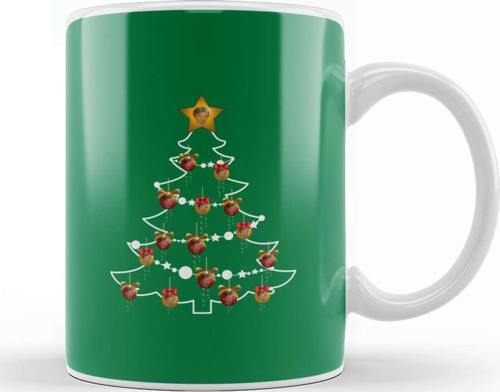 Alan Partridge Christmas Tree Baubles Kupa Bardak Porselen
