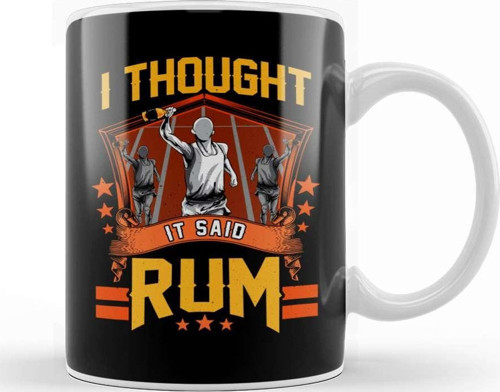 I Thought It Said Rum Funny Running Pun Racing Kupa Bardak Porselen
