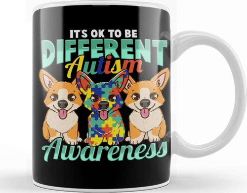 It'S Ok To Be Different Autism Awareness Heart Kupa Bardak Porselen