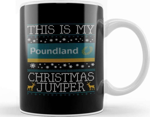 This Is My Poundland Christmas Jumper Kupa Bardak Porselen