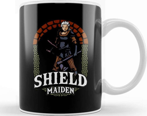 Shield Maiden Female Viking Warrior Norse Myth Kupa Bardak Porselen