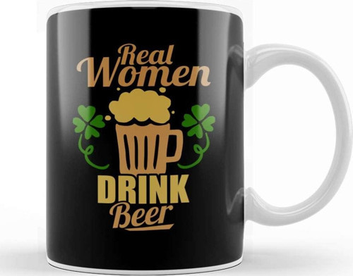 Cute & Funny Real Drink Beer Drinking Kupa Bardak Porselen