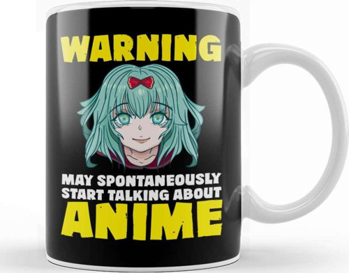 Warning May Start Talking About Anime Kupa Bardak Porselen