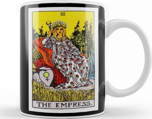 The Empress Rider Waite Tarot Card 01 Kupa Bardak Porselen