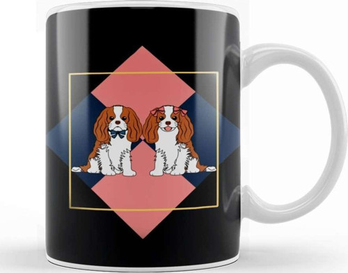 Lattice Cavalier King Charles Spaniel Kupa Bardak Porselen