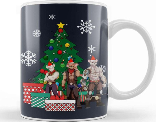 Biker Mice From Mars Around The Christmas Tree Kupa Bardak Porselen