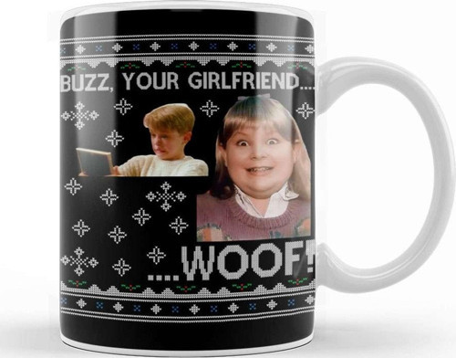 Home Alone Buzz Your Girlfriend Wood Christmas Kupa Bardak Porselen