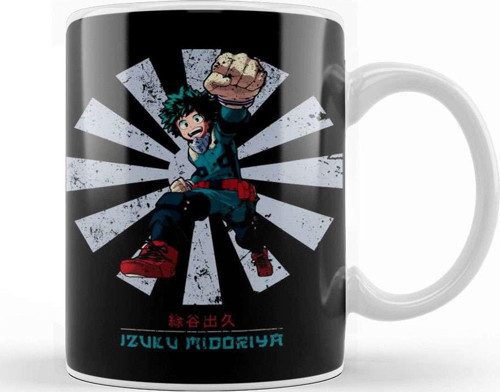 Izuku Midoriya My Hero Academia Retro Japanese Kupa Bardak Porselen