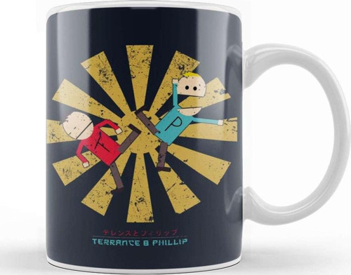 South Park Terrance And Phillip Retro Japanese Kupa Bardak Porselen