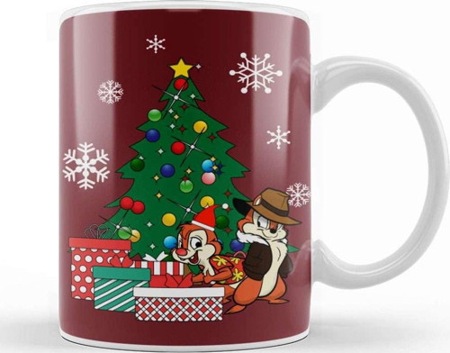 Chip N Dale Around The Christmas Tree Kupa Bardak Porselen