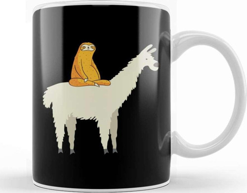 Cute Llama And Sloth Friends Adorable Animals Kupa Bardak Porselen