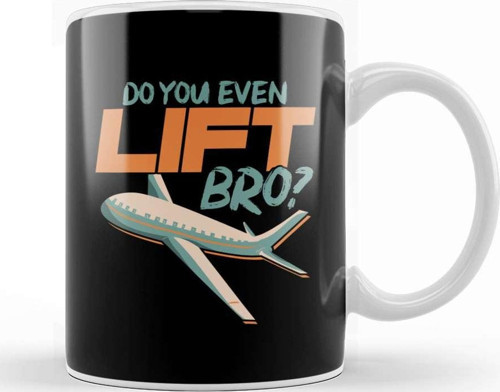 Do You Even Lift Bro Funny Airplane Pilot Pun Kupa Bardak Porselen