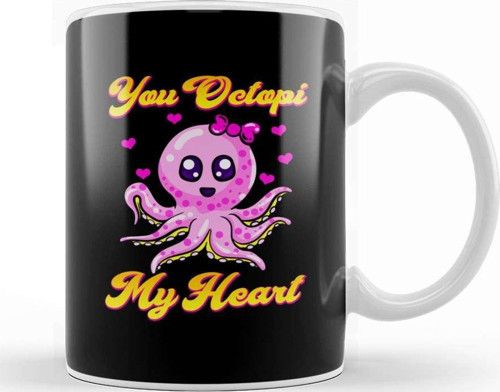 You Octopi My Heart Adorable Baby Octopus Pun Kupa Bardak Porselen