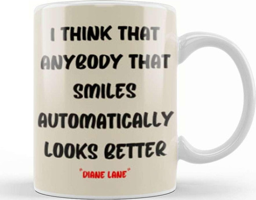 Smile Emoji Quotes Funny Happy Face Love Gift Kupa Bardak Porselen