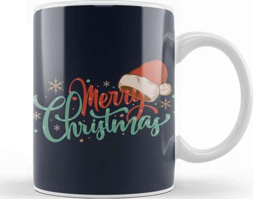 Yılbaşı Yeni Yıl Konseptli Merry Christmas 05 Kupa Bardak Porselen