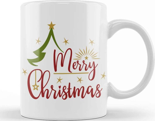 Yılbaşı Yeni Yıl Konseptli Merry Christmas 09 Kupa Bardak Porselen
