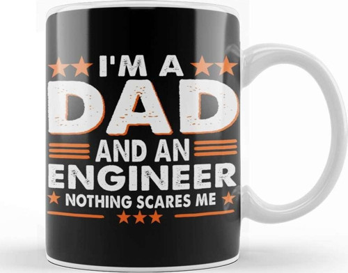I Am An Dad And An Engineer Nothing Scares Me Kupa Bardak Porselen