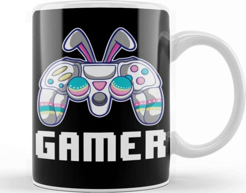 Video Game Easter Gamer Controller Bunny Ears Kupa Bardak Porselen