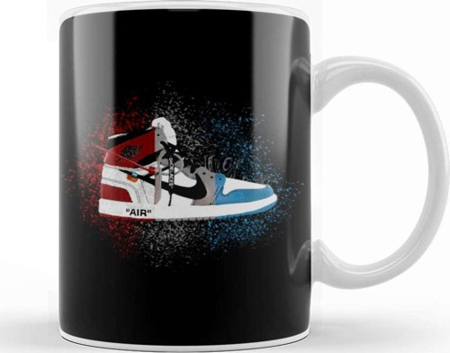 Air Jordan 1 Red White Blue Sporty Basketball Kupa Bardak Porselen