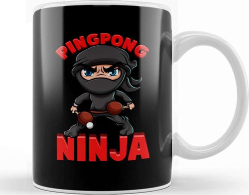 Awesome Ping Pong Ninja Table Tennis Pingpong Kupa Bardak Porselen