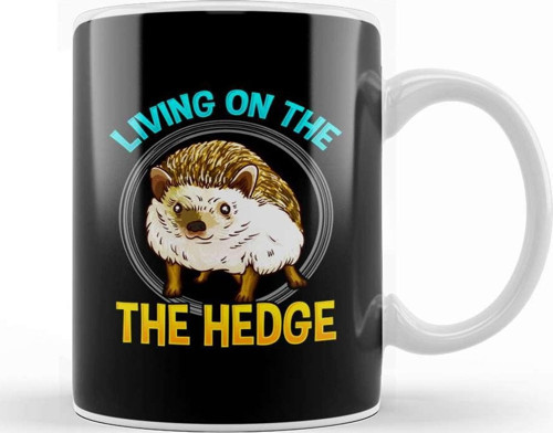 Cute & Funny Living On The Hedge Adorable Pun Kupa Bardak Porselen